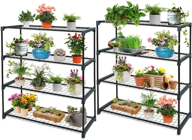 Greenhouse Shelving Unit 4 Tier double