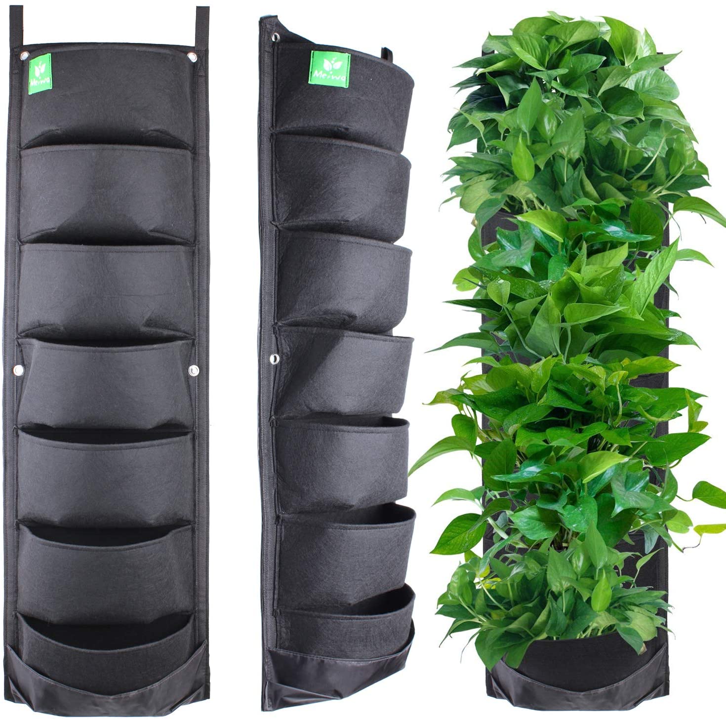 Plant Wall Hanger 7 Pocket Vertical