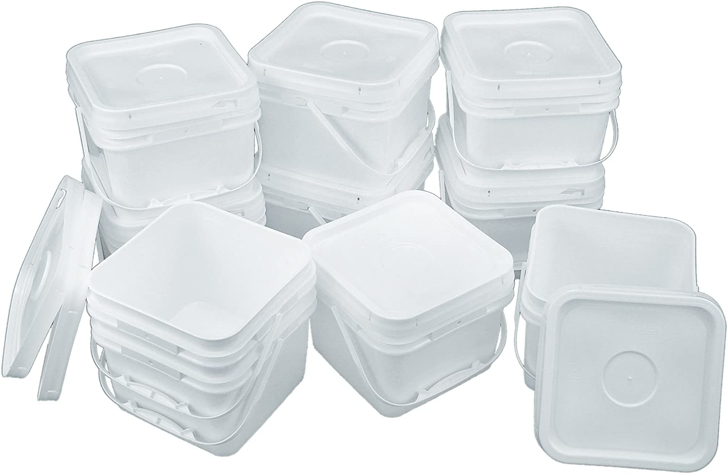 Square 2 Gallon Buckets 10 pack